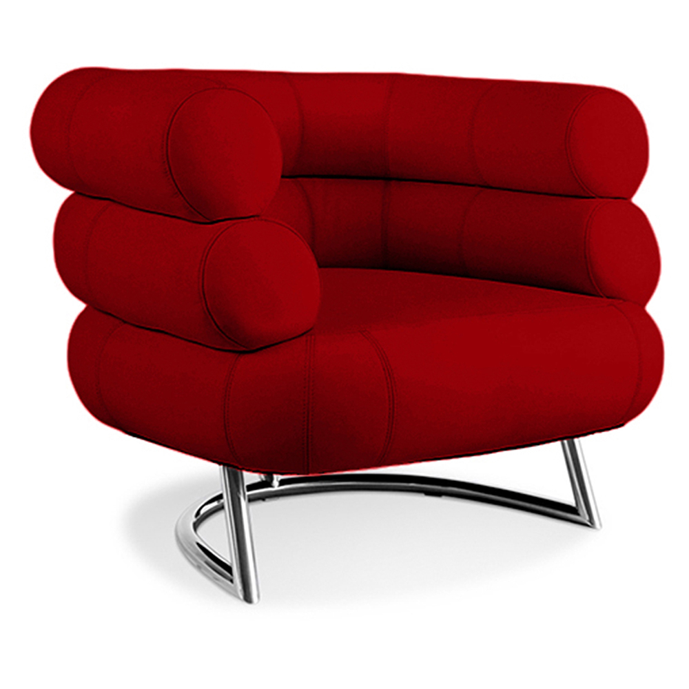 Buy Designer armchair - Faux leather upholstery - Bivendun Red 16500 - in the UK