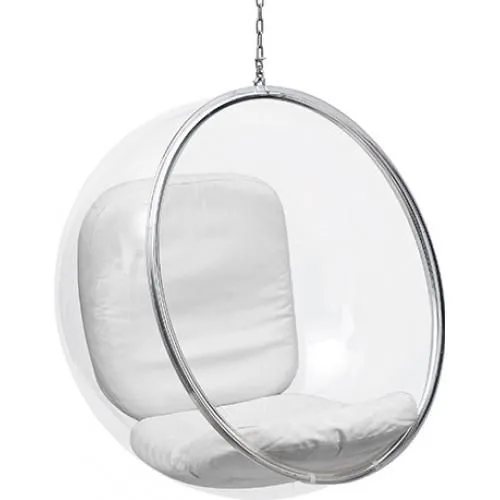 Designer hanging armchair - Faux leather upholstery - Popi image 8