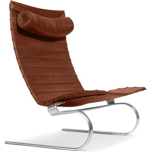  Buy Leather Armchair - Design Lounger - Bloy Cognac 16830 - in the UK