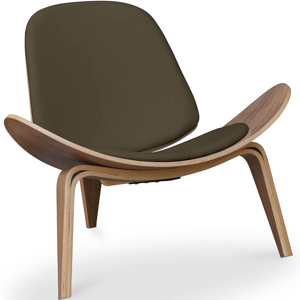 Designer armchair - Scandinavian armchair - Faux leather upholstery - Lucy image 8