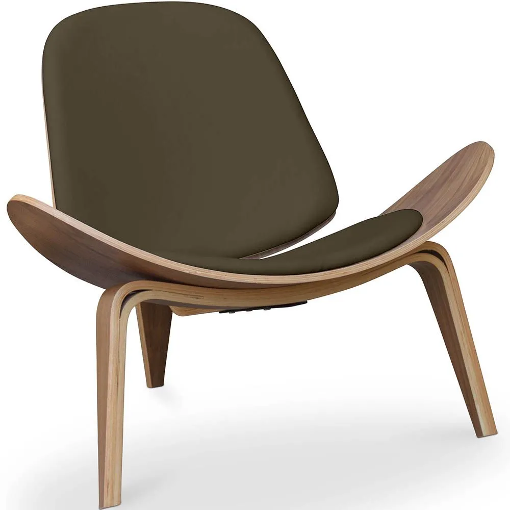 Designer armchair - Scandinavian armchair - Faux leather upholstery - Lucy image 8