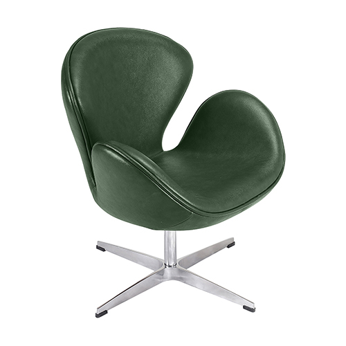  Buy Armchair with Armrests - Upholstered in Faux Leather - Svin Green 13663 - in the UK