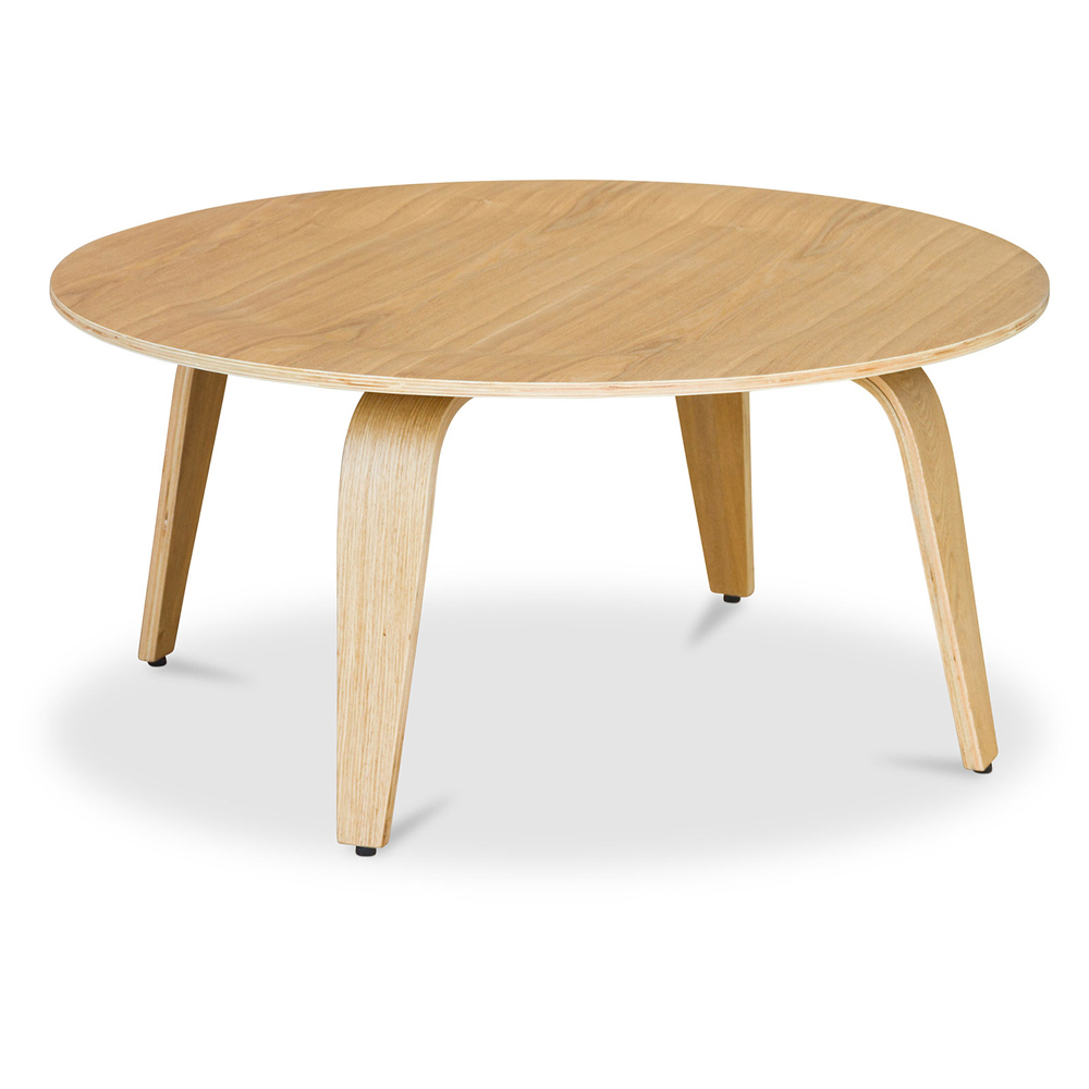  Buy Round Wooden coffee table - Ply Natural wood 13294 - in the UK