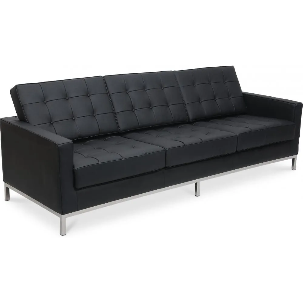 Leather Upholstered Sofa - 3 Seater - Konel image 8
