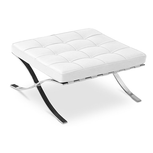  Buy Upholstered Ottoman - Town White 58376 - in the UK