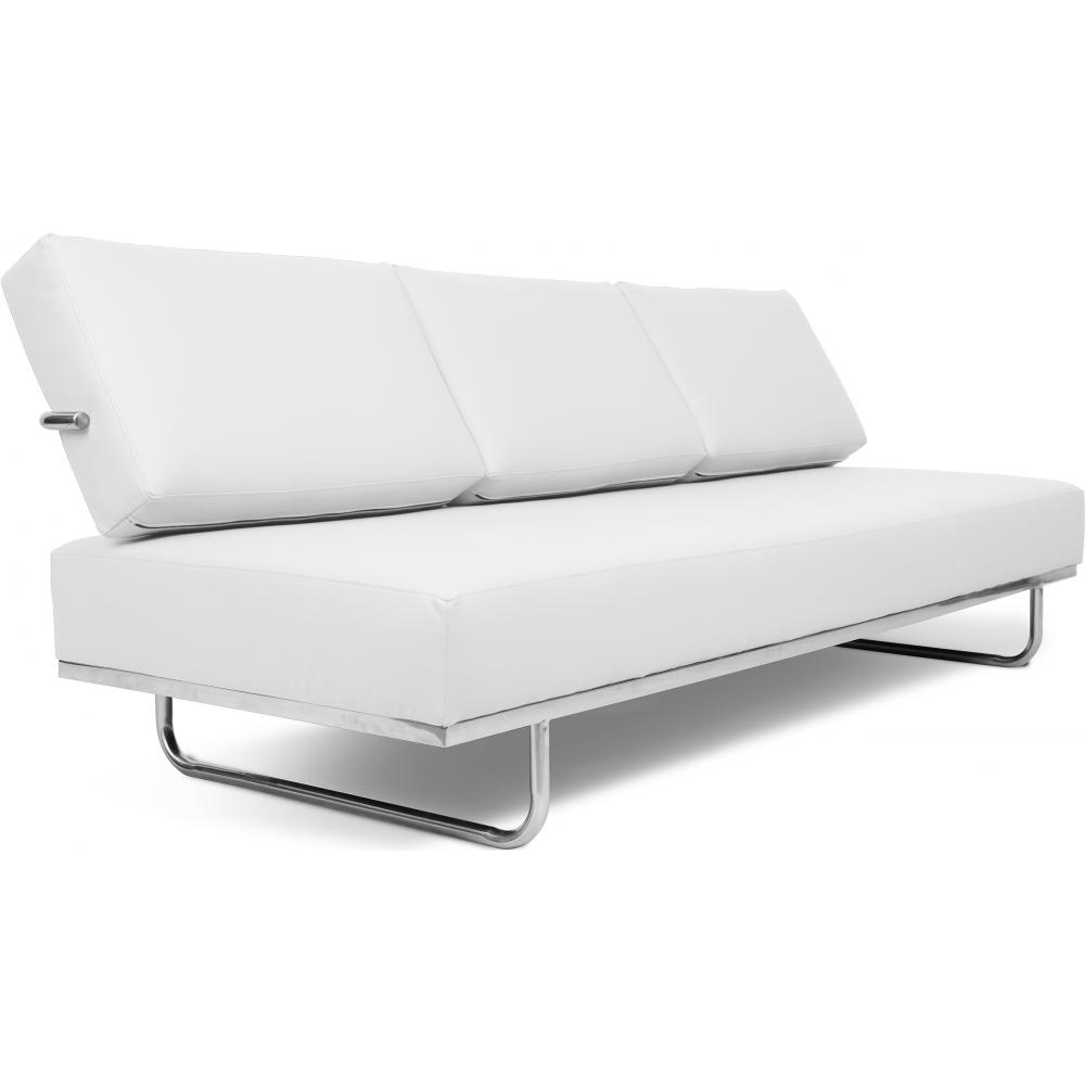  Buy Polyurethane Leather Upholstered Sofa Bed - 3 Seater - Kart White 14621 - in the UK