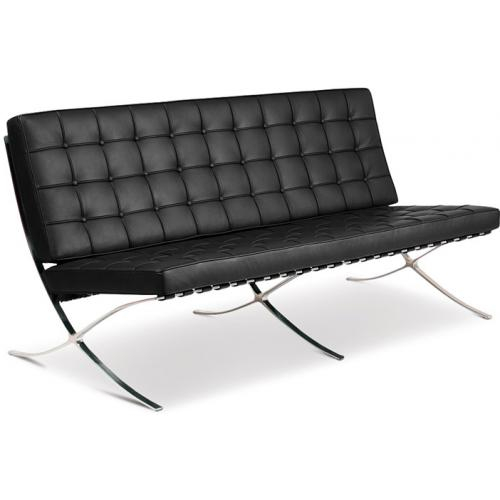 Buy Town Sofa (3 seats) - Premium Leather Black 13266 - in the UK