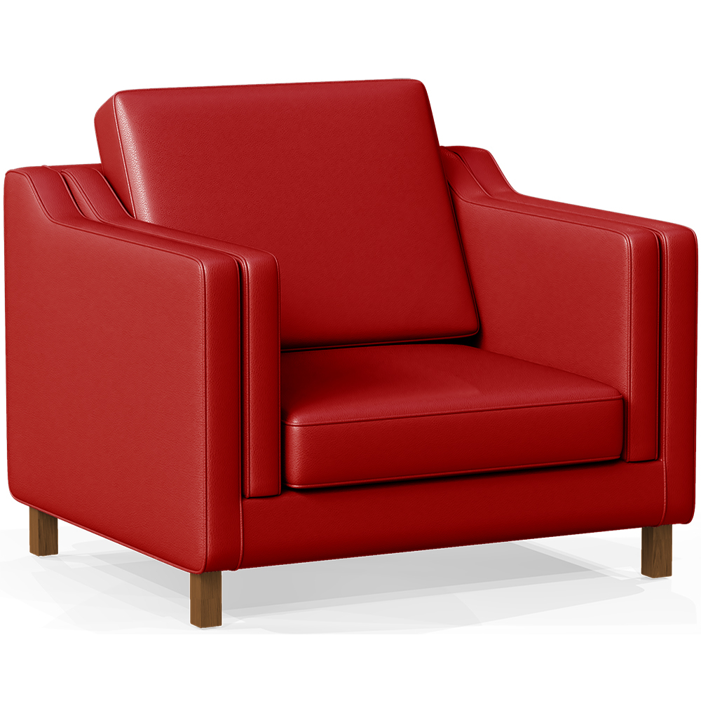  Buy Armchair with Armrests - Upholstered in Leather - Mattathais Cognac 15447 - in the UK