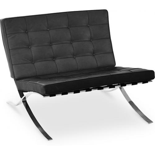  Buy Design Armchair - Upholstered in Leather - Town Black 58261 - in the UK