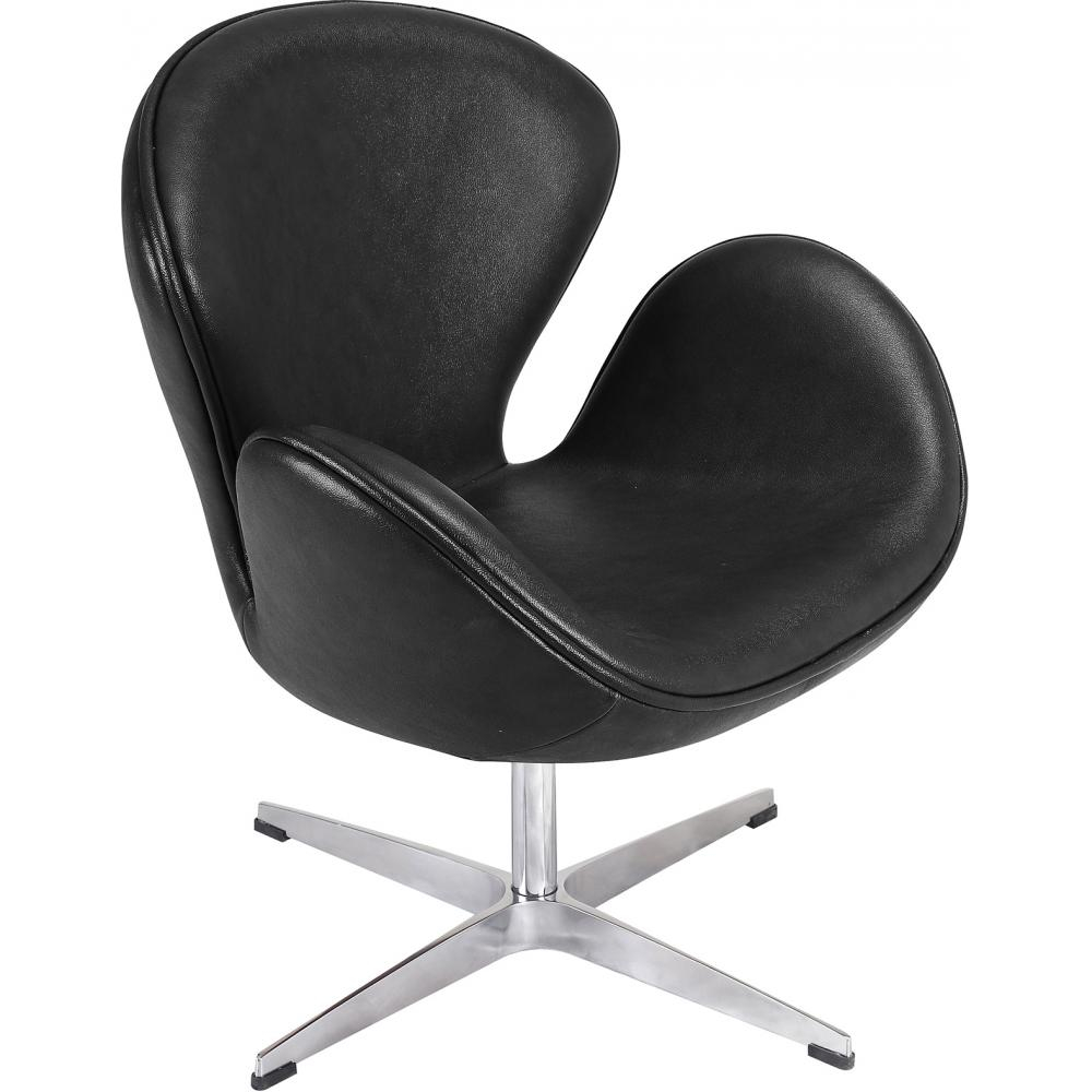  Buy Armchair with Armrests - Leather Upholstered - Svin Black 13664 - in the UK