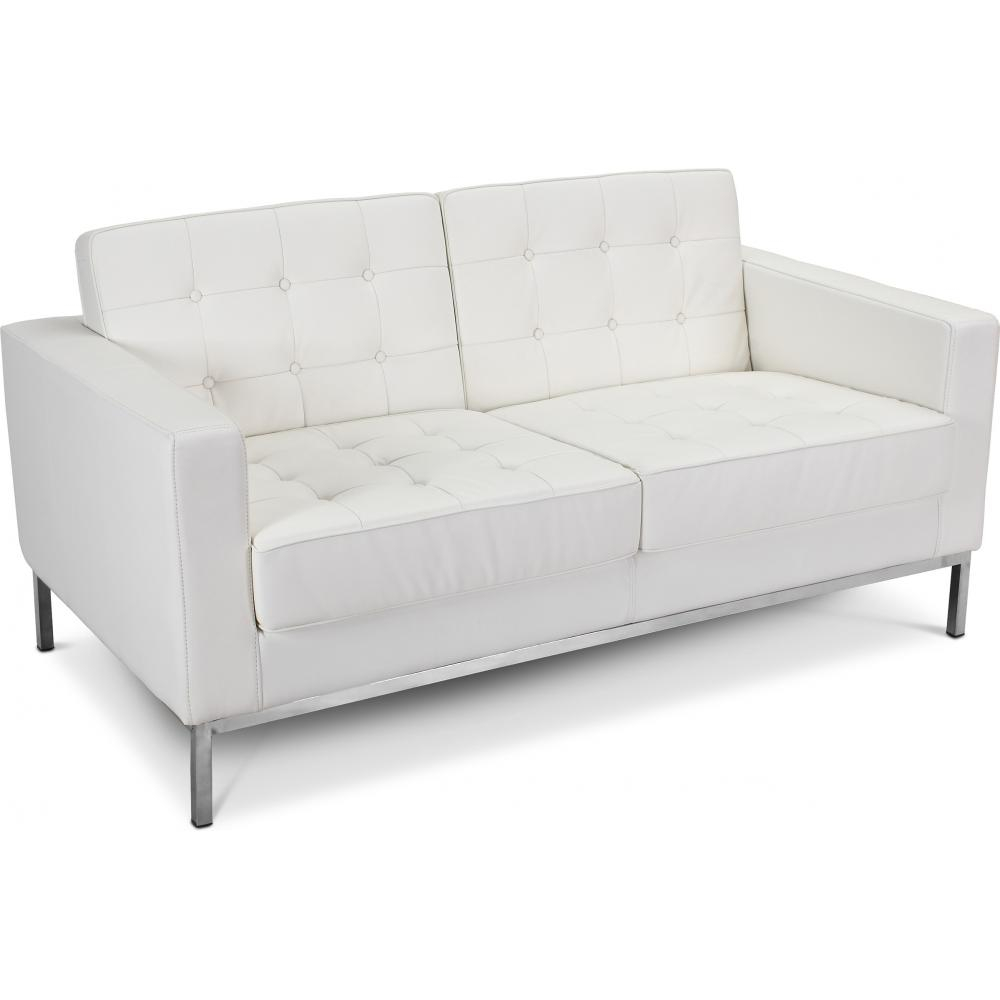  Buy Polyurethane Leather Upholstered Sofa - 2 Seater - Konel White 13242 - in the UK