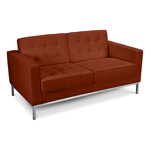  Buy Polyurethane Leather Upholstered Sofa - 2 Seater - Konel Brown 13242 - in the UK