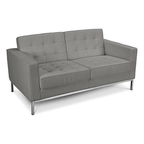  Buy Polyurethane Leather Upholstered Sofa - 2 Seater - Konel Grey 13242 - in the UK