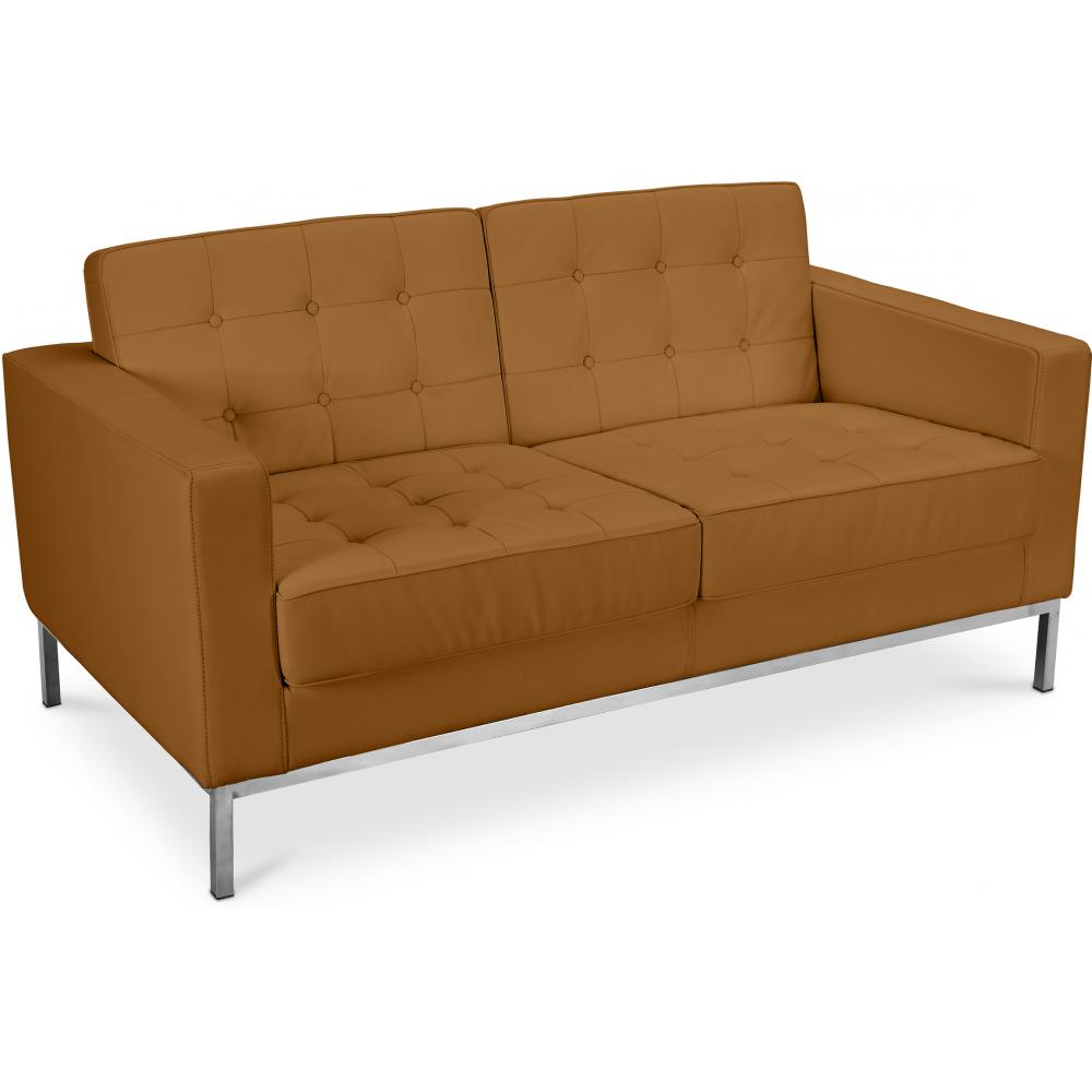  Buy Leather Upholstered Sofa - 2 Seater - Konel Light brown 13243 - in the UK