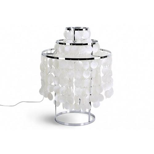  Buy Mother of Pearl Disc Table Lamp - Living Room Lamp - Fun White 16332 - in the UK