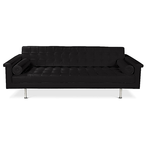  Buy 3 Seater Sofa - Polyurethane Upholstered - Objective Black 13259 - in the UK