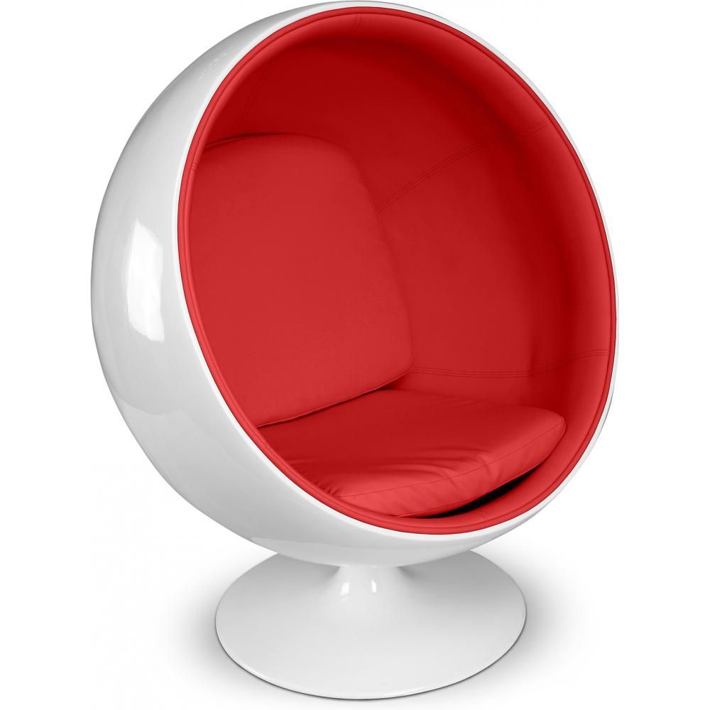 Ball Design Armchair - Upholstered in Faux Leather - Batton image 8