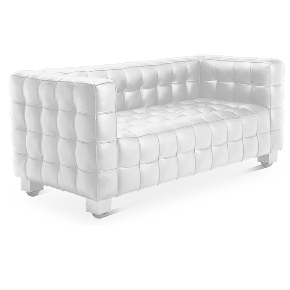  Buy Polyurethane Leather Upholstered Sofa - 2 Seater - Nubus White 13252 - in the UK