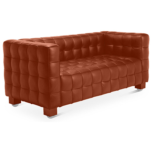  Buy Polyurethane Leather Upholstered Sofa - 2 Seater - Nubus Brown 13252 - in the UK