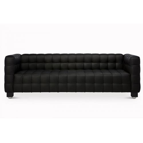  Buy Polyurethane Leather Upholstered Sofa - 3 Seater - Nubus  Black 13255 - in the UK