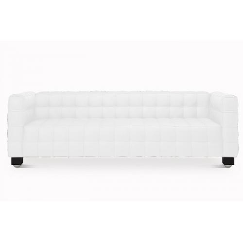  Buy Polyurethane Leather Upholstered Sofa - 3 Seater - Nubus  White 13255 - in the UK