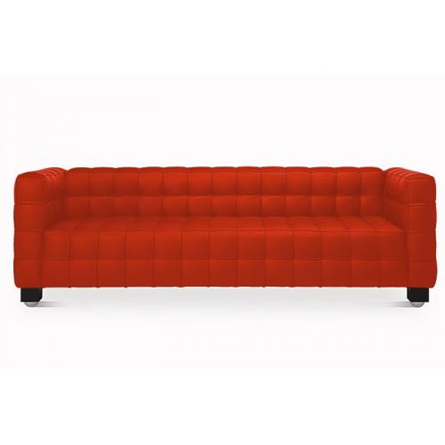  Buy Polyurethane Leather Upholstered Sofa - 3 Seater - Nubus  Red 13255 - in the UK