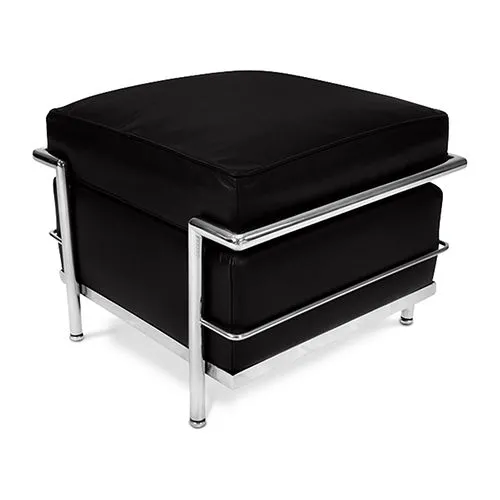  Square Footrest - Upholstered in Faux Leather - Kart image 8