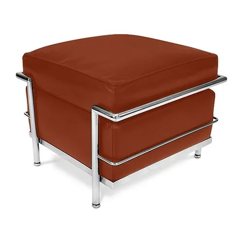  Square Footrest - Upholstered in Faux Leather - Kart image 8