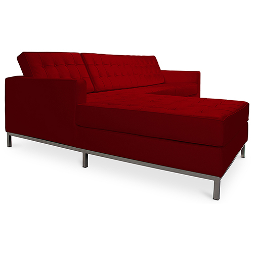  Buy Chaise longue design - Upholstered in Polipiel - Nova Red 15184 - in the UK