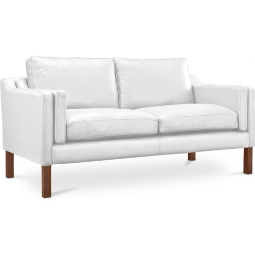  Buy Polyurethane Leather Upholstered Sofa - 2 Seater - Chaggai White 13915 - in the UK