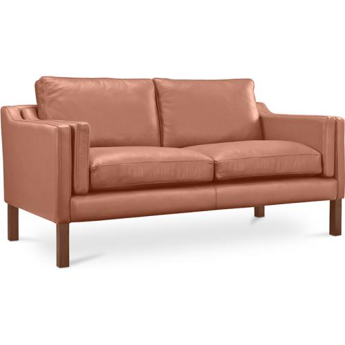  Buy Polyurethane Leather Upholstered Sofa - 2 Seater - Chaggai Light brown 13915 - in the UK