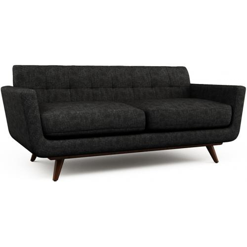  Buy 2 Seater Sofa - Scandinavian Style - Linen Upholstered - Milton Black 55628 - in the UK