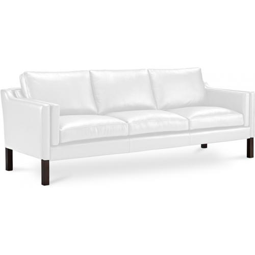  Buy Leather Upholstered Sofa - 3 Seater - Menache White 13928 - in the UK