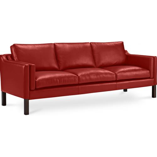  Buy Leather Upholstered Sofa - 3 Seater - Menache Cognac 13928 - in the UK