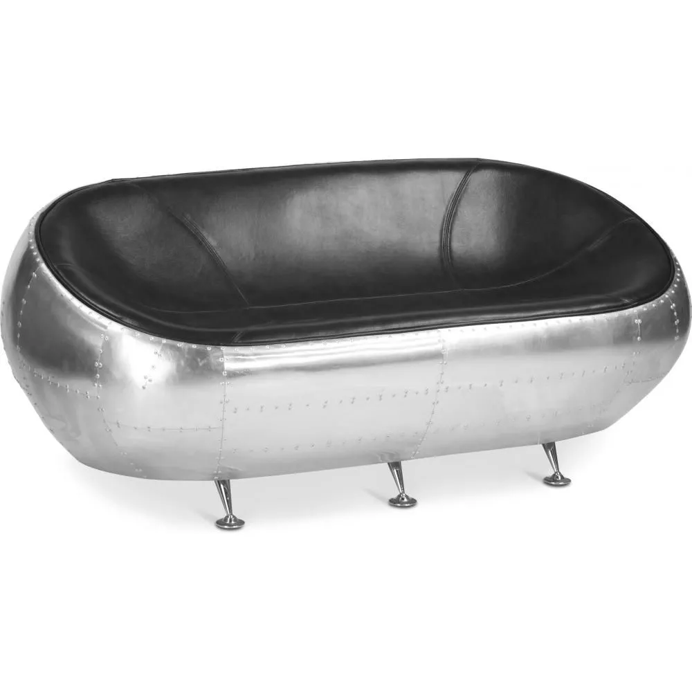 2 Seater Sofa - Aviator Design - Leather - Aviator image 8