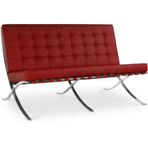  Buy Polyurethane Leather Upholstered Sofa - 2 Seater - Town  Red 13262 - in the UK