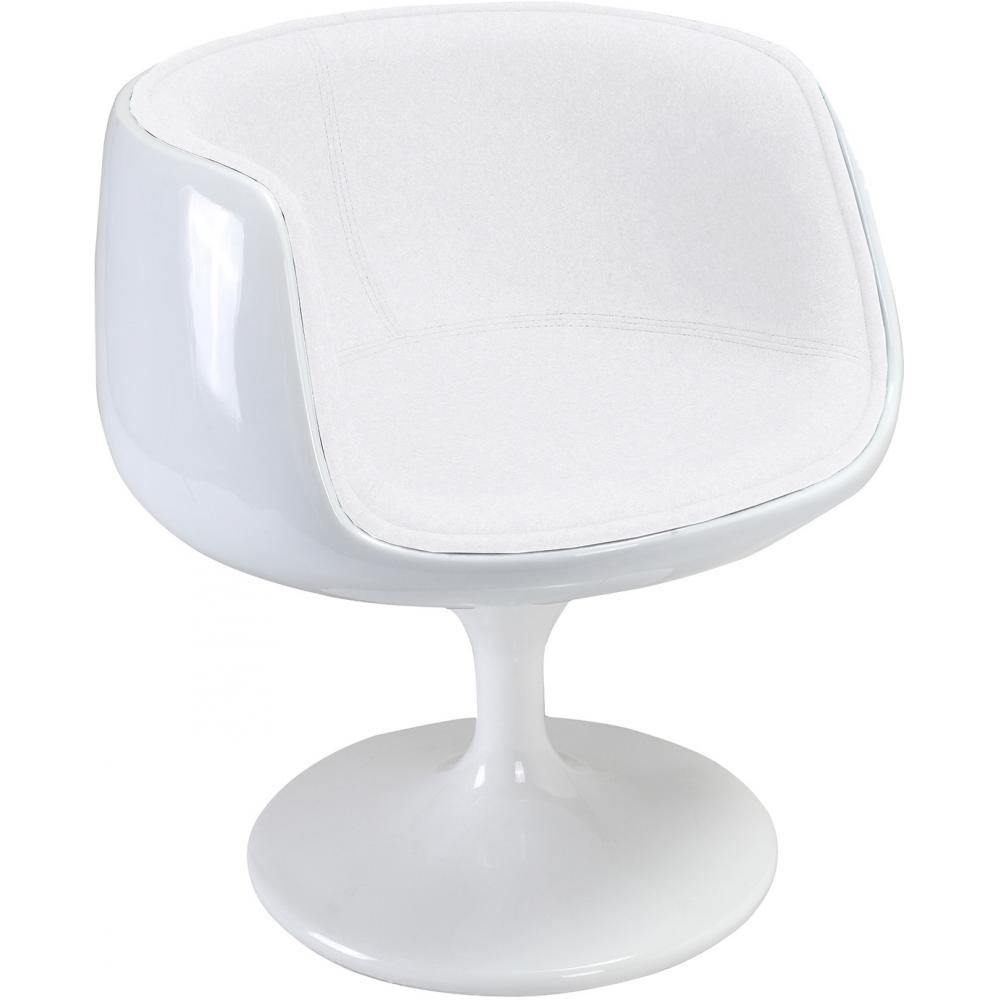  Buy Lounge Chair - White Design Chair - Fabric Upholstery - Geneva White 13158 - in the UK