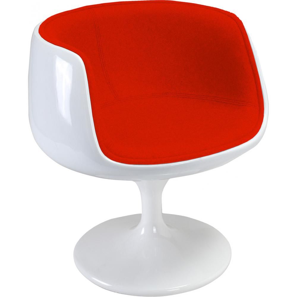 Lounge Chair - White Design Chair - Fabric Upholstery - Geneva image 8