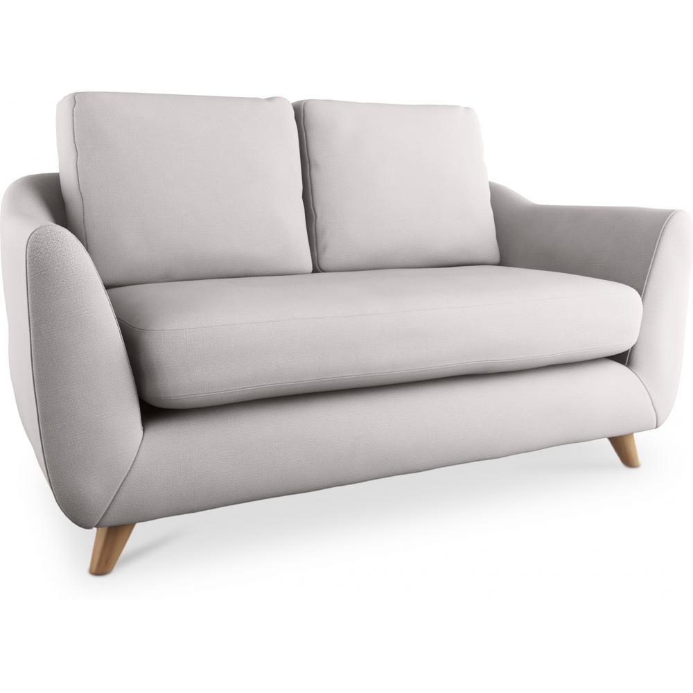  Buy Linen Upholstered Sofa - Scandinavian Style - 2 Seater - Gustavo Grey 58242 - in the UK