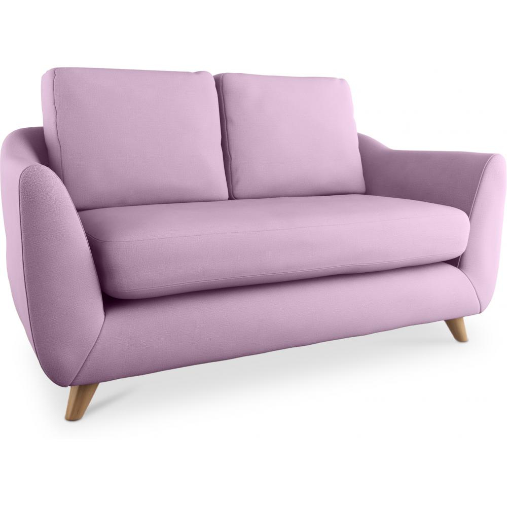  Buy Linen Upholstered Sofa - Scandinavian Style - 2 Seater - Gustavo Mauve 58242 - in the UK