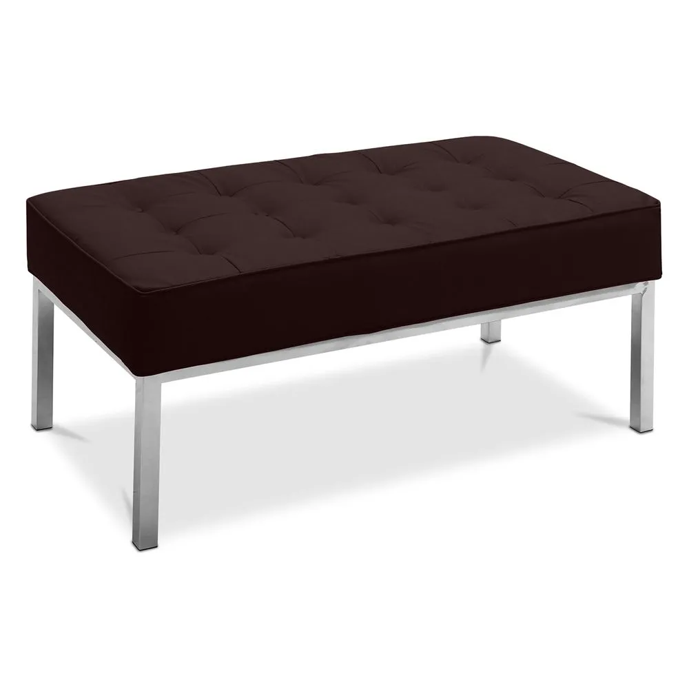 Design Bench - 2 seats - Upholstered in Leather - Konel image 8