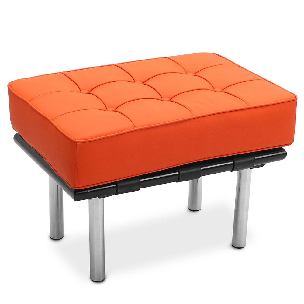  Buy Footstool Upholstered in Polyurethane - Barcel Orange 15424 - in the UK