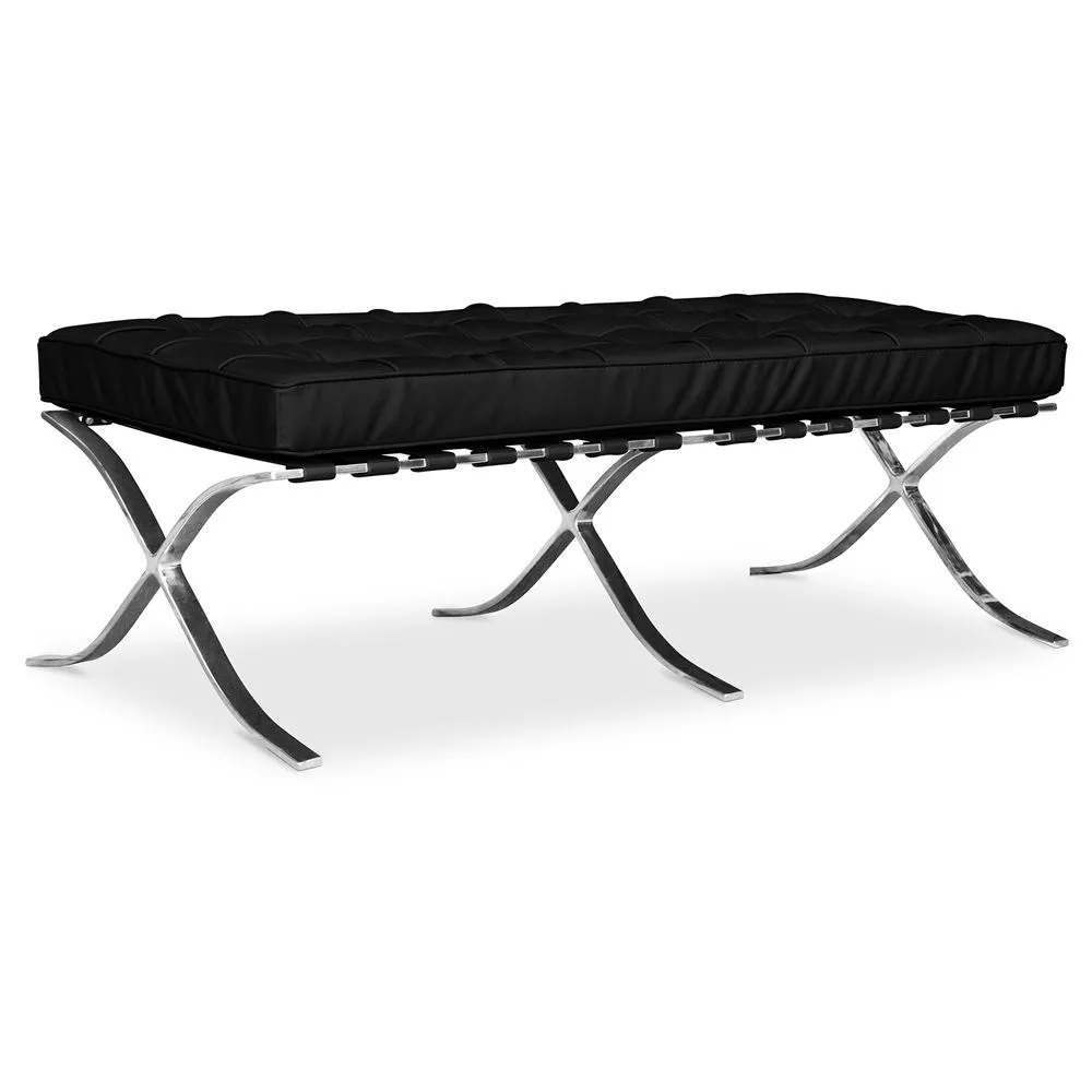Leather-upholstered bench - Footrest - Town image 8