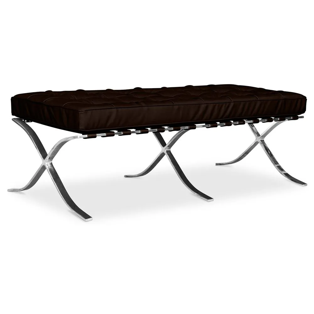 Leather-upholstered bench - Footrest - Town image 8
