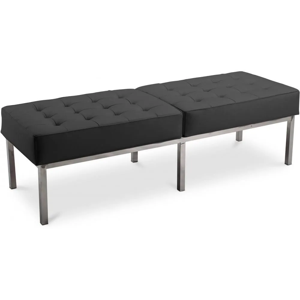 Bench Upholstered in Leather - 3 Seats - Kannes image 8