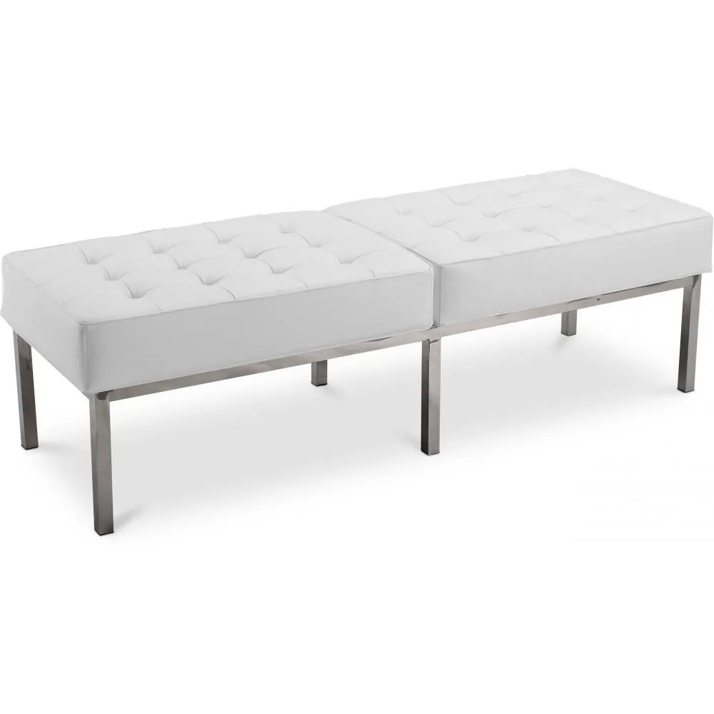 Bench Upholstered in Leather - 3 Seats - Kannes image 8