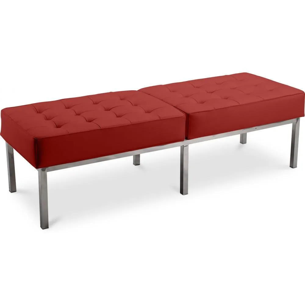 Bench Upholstered in Leather - 3 Seats - Kannes image 8
