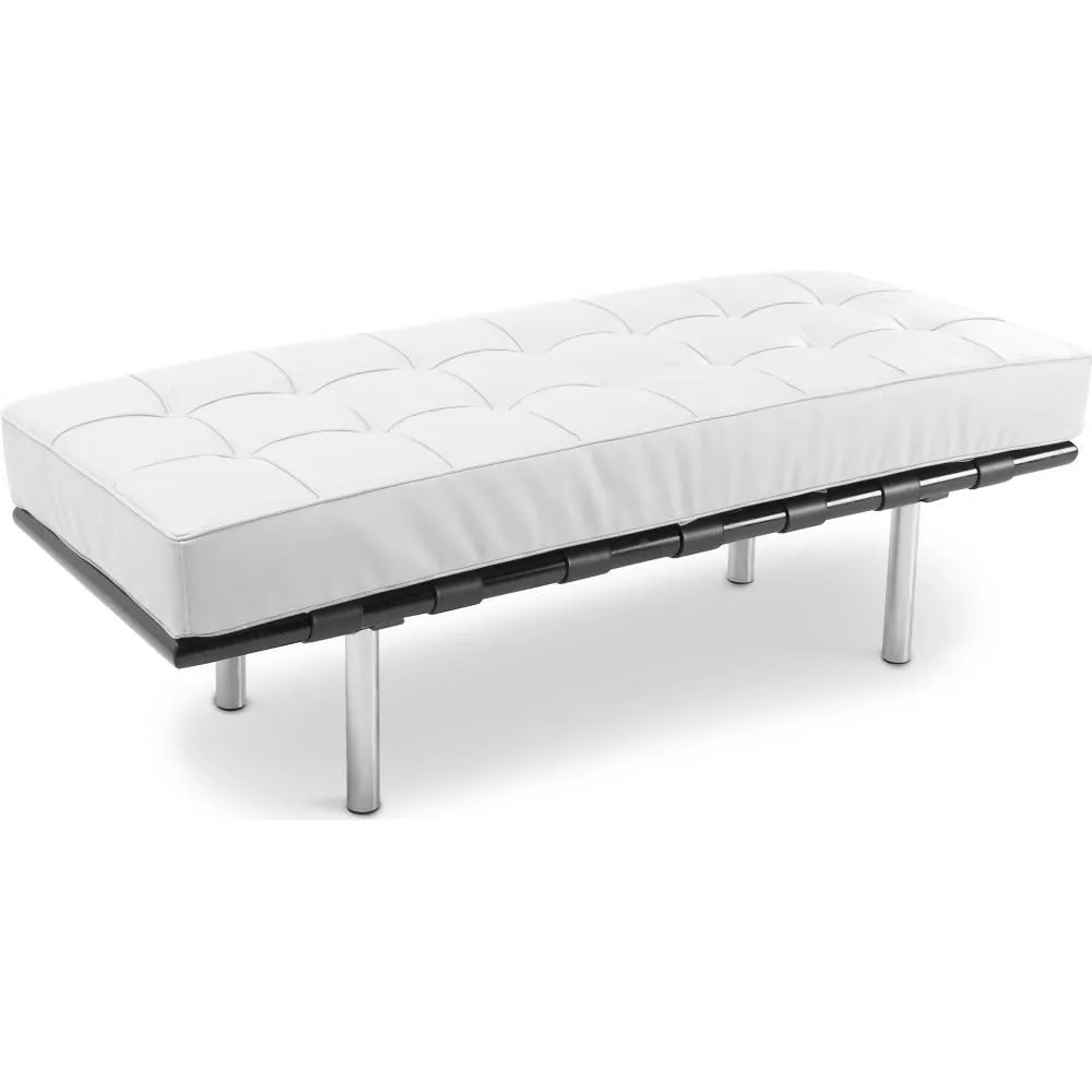 Bench Upholstered in Leather - 2 Seats - Town image 8