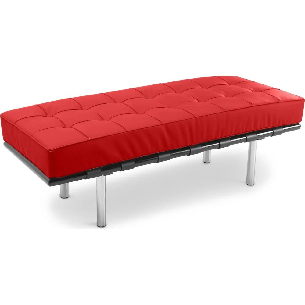 Bench Upholstered in Leather - 2 Seats - Town image 8