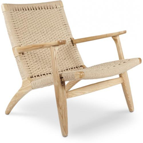  Buy Wooden Lounge Chair - Boho Bali Design - Birma Natural wood 57153 - in the UK